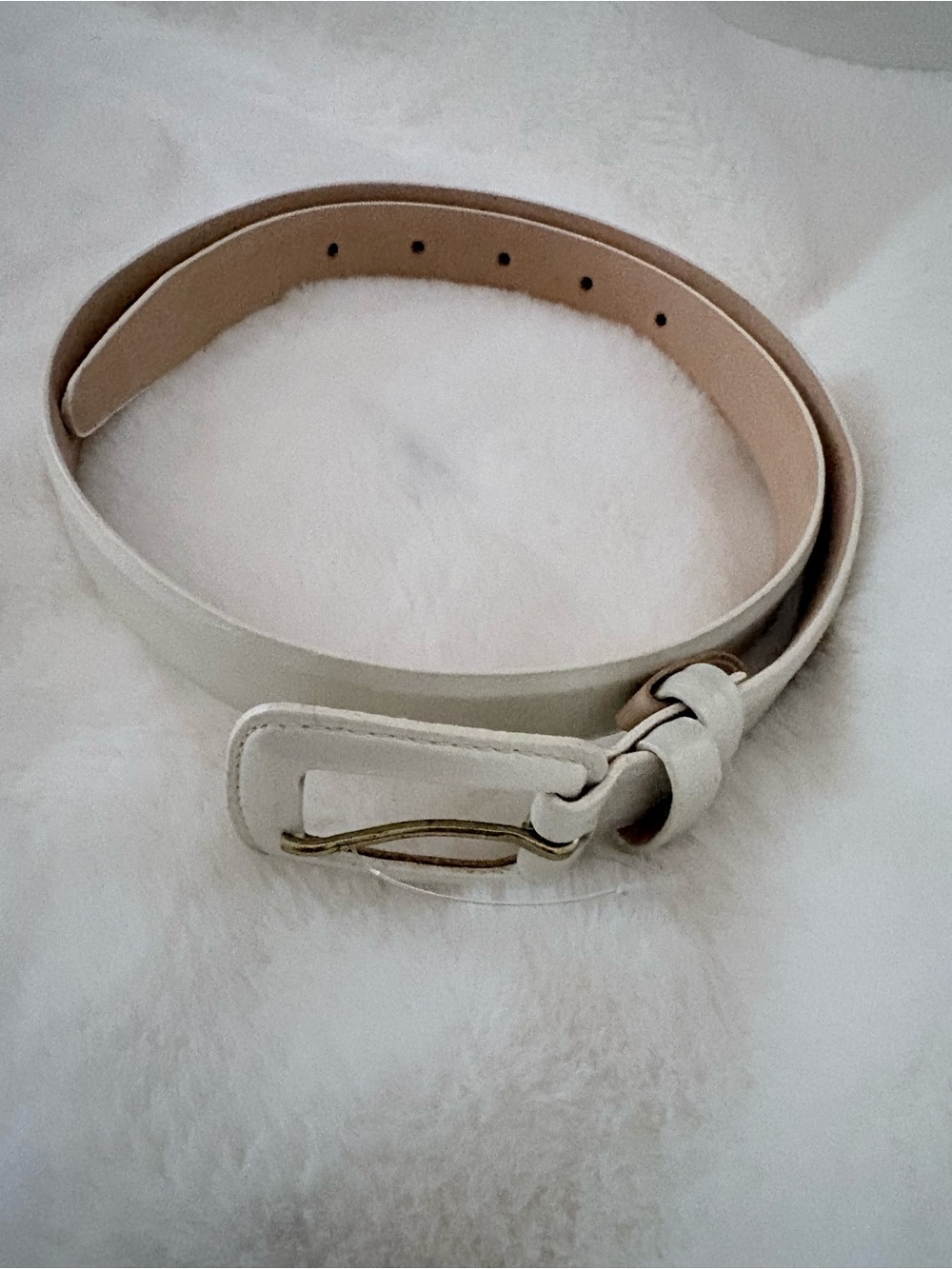 Vintage Cipriani Genuine Leather Belt - Light Beige Cream - Size L